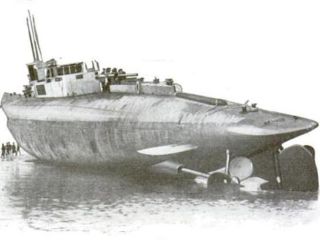 HMS K4 aground